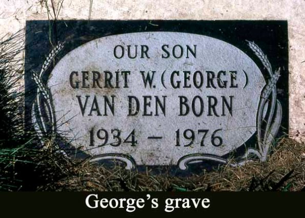 George's grave in the Westlock cemetery
