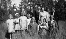 Visiting Lacombe 1940s. Dixie at far left in front.